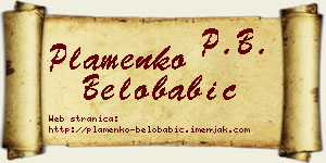 Plamenko Belobabić vizit kartica